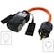Ac Works Power Strip Cord, STW, 5-15/20R, L5-30P, 1.5 ft., Orange L530CBF520 - alternate 10